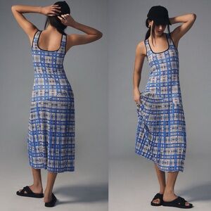 Dhruv Kapoor Plaid Mesh Midi Dress